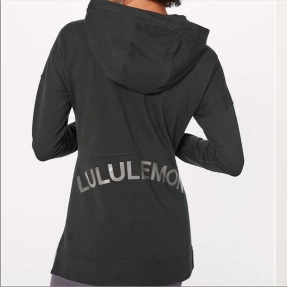 Lululemon Cut Above Graphic Hoodie Expression Sz 6 Black 658 - Picture 6 of 8